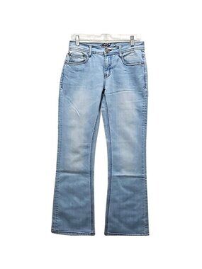 Foster Jeans Co Denim Bootcut Jean Size 4 Light Wash Y2K Flap Pockets